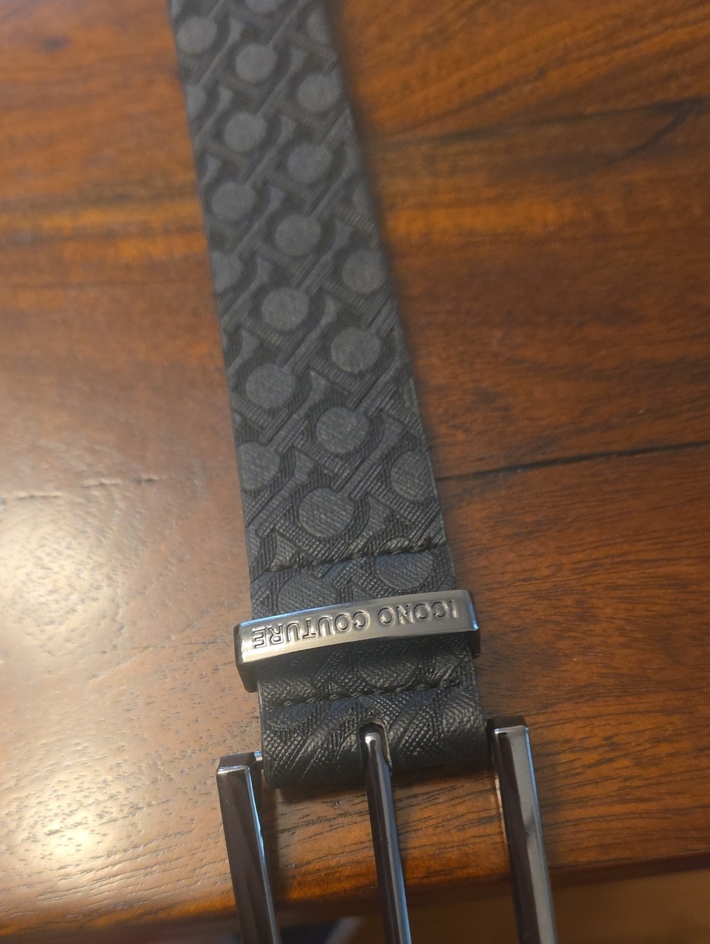 Iconic Couture Monogram Black Belt - Picture 1 of 2